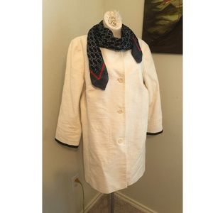 White Jackie O inspired Coat